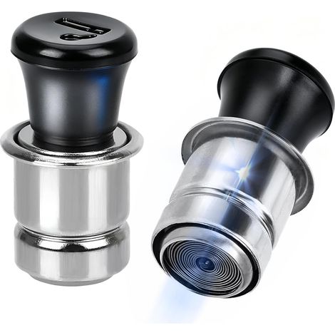 Prise Allume-Cigare 12V Adaptateur Allume-Cigare avec Bornier, Prise Femelle Étanche pour Voiture Camion Moto Camping-Car Bateau, Compatible Uniquement 12V, Non Compatible 24V (1/5)