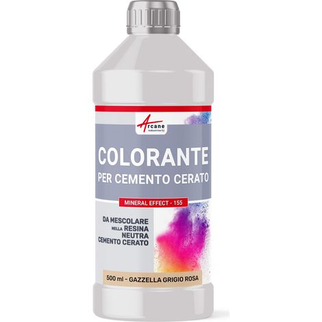 COLORANTE PER CEMENTO CERATO MINERAL EFFECT - 155 - 500 ml Gazzella Grigio Rosa - ARCANE INDUSTRIES