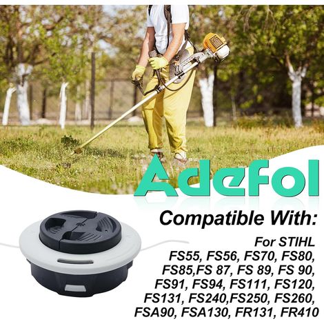 Cabezal de desbrozadora para Stihl C26-2 Autocut M10 x 1.25, para Stihl FS55 FS56 FS70 FS80 FS85 FS87 FS89 FS90 FS91 FS94 FS111 FS120 FS131 FS240 Autocut C 2 6 2 piezas de repuesto - 2