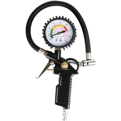 Manomètre de Pression des Pneus avec Tube Caoutchouc Jauge Mécanique Jusqu à Psi pour Voitures et Véhicules Précision Optimale et Durabilité Robuste Améliorez la Sécurité et (1/5)