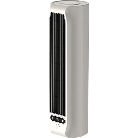 Ventilateur de cuisine silencieux rechargeable par USB (blanc), ventilateur tour mural, convient pour la maison, le bureau et une utilisation sur un bureau. (1/5)