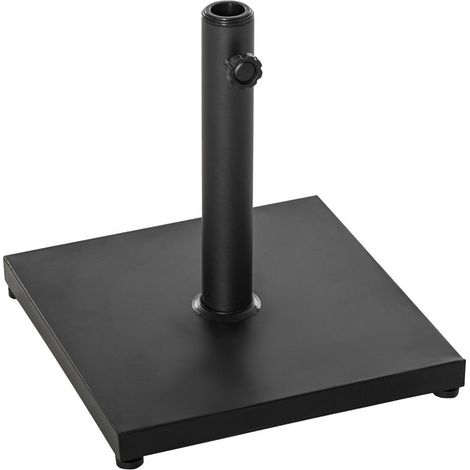 BASE PER OMBRELLONE 13KG IN CEMENTO CON FINITURA LUCIDA. 40X40X43CM. NERO