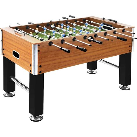 Teenpull – Kickertisch Stahl 60 kg 140x74,5x87,5 cm Hellbraun und Schwarz (1/5)