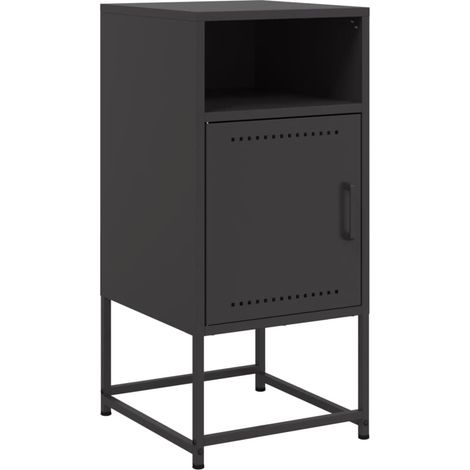 Maison Exclusive - Nachttisch Schwarz 36x39x78 cm Stahl