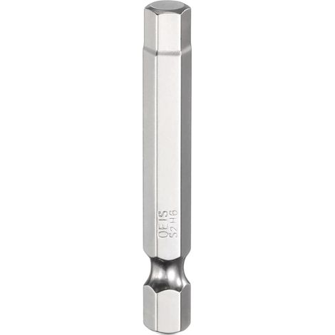 Embout de Tournevis à Tête Hexagonale 6.0mm Métrique Pointe Plate 1/4" Tige Hexagonale 50mm (2") Long Clé à Embout Magnétique Pour Perceuse à Vis, Douille Chromée (1/5)