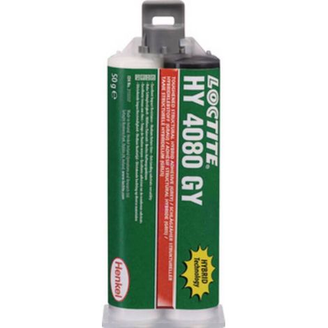 [GEBRAUCHT] B-Ware Loctite Strukturklebstoff HY 4080 Hybridkleber Doppelkart. 50g gelblich stark (1/2)