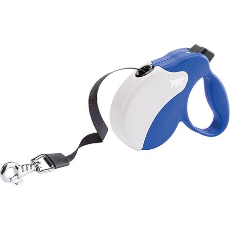 Ferplast AMIGO TAPE Guinzaglio allungabile con fettuccia estensibile. 4 misure, vasta gamma colori.. Variante MINI - Misure: 12 x 3 x h 10 cm - Blu