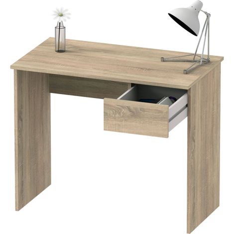 Escritorio con Cajón Turín estilo Juvenil en Color Roble Cambrian de Melamina 90x75x50 cm