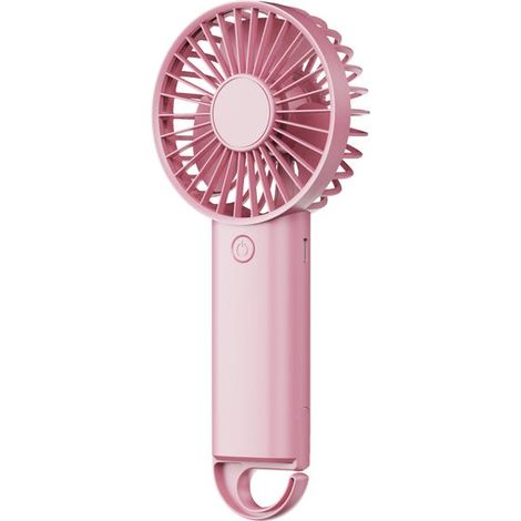 Mini ventilateur portable, 3 vitesses, Pink 800mah, puissant, rechargeable USB, élégant, idéal pour les voyages (1/4)