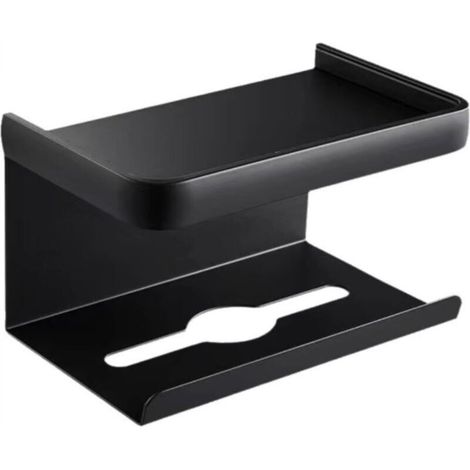 Portarotolo da parete a doppio strato, non perforato (nero)