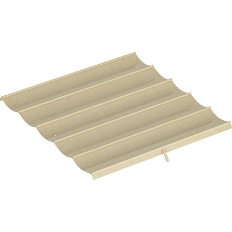 Roofing of replacement for pergola 3 x 3 m, retractable, with holes of better of water, weather-resistant, in polyester beige, 250 x 255 cm (1/5)