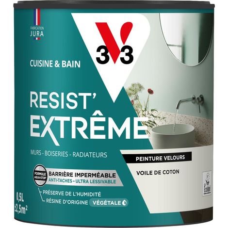 Peinture multi-supports Cuisine & Bain Resist'Extrême® V33 Voile de coton satin 0,5L