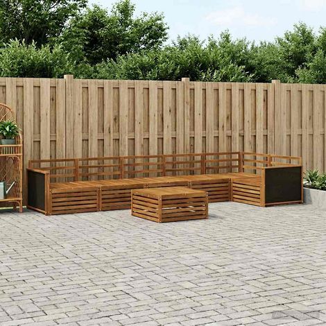 vidaXL Outdoor Sofa Set 7 pcs Natural Solid Acacia Wood (1/5)