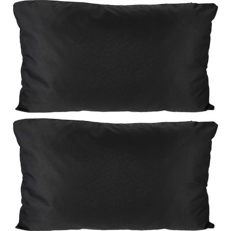 Lot de 2 housses de coussin imperméables pour voiture-30X50CM-Black