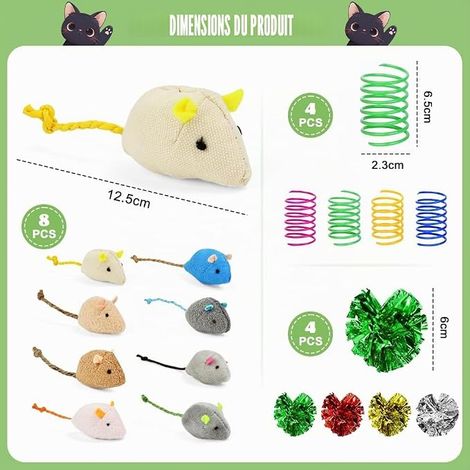 Catnip Toys, Mice Toys, Catnip Toys, Plush Cat Toy for Cats, Plush Mice Toys for Cats Catnip Sticks Chew Sticks Cats (1/4)