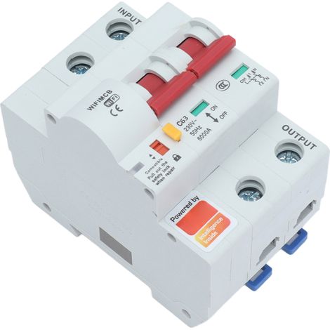 Disjoncteur intelligent 2P avec commande à distance via application Wi-Fi et Bluetooth, protection contre les surintensités, AC220V63A (1/5)