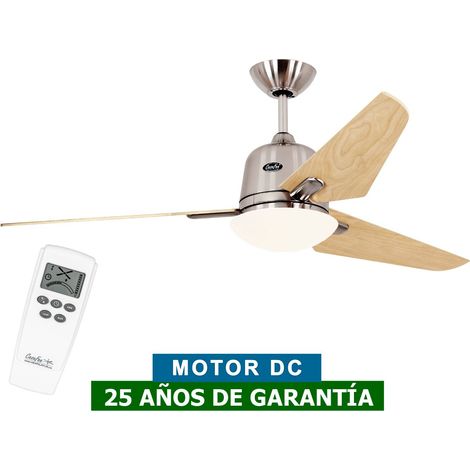 Ventilateur de plafond avec lumière CasaFan 513250 ECO AVIATOS 132 Erable / Chrome Satiné BN-AH