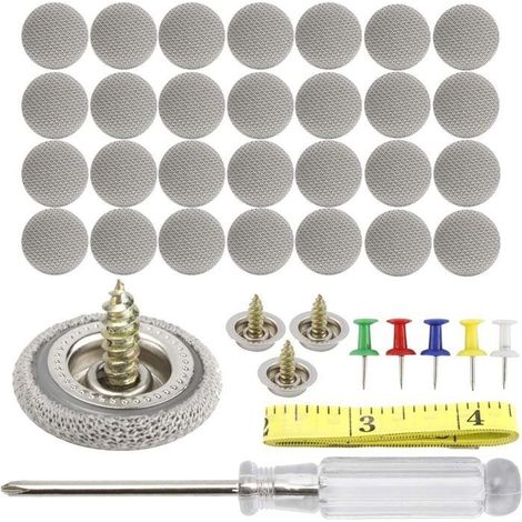 Kit de Réparation de Toit 60PCS - Rivets Universels - Couleur Gris - Outils Inclus (1/5)