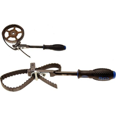 Clé à Sangle pour Courroie Crantée - 37 x 12 x 4,7 cm - Acier Résistant - Prise Ferme et Sécurisée - D-Work