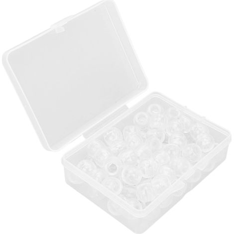 70 perles à barbe transparentes, transparentes, pour la création de dreadlocks et tresses.