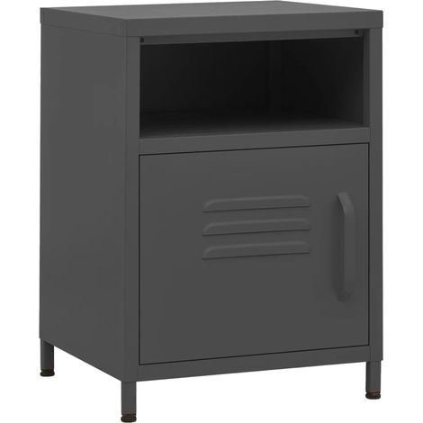 Maison Exclusive - Nachttisch Anthrazit 35x35x51 cm Stahl