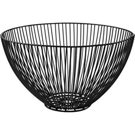 Corbeille à fruits en fil de fer, grand panier de rangement rond Coupe à fruits tendance décorative pour salon, cuisine, comptoir Assiette à fruits moderne et simple en fer et acier inoxydable (1/5)