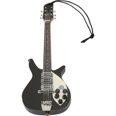 Modèle réduit de guitare électrique, décoration de guitare en bois réaliste et exquise, idéale pour les fêtes de Noël/anniversaire, taille 12. (1/5)