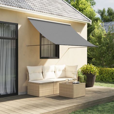 Store banne Store extérieur Auvent rétractable anthracite 250x150 m tissu et acier CFW85736 (1/5)