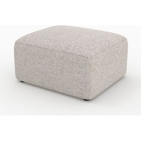 Puf Hestia rectangular para sofá modular en tela beige