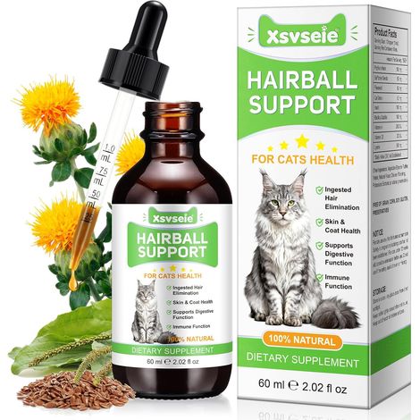 Cat Hair Ball - Helps manage your pet's hair, contains natural ingredients and vitamins - Cat Grass Flavor (1/5)