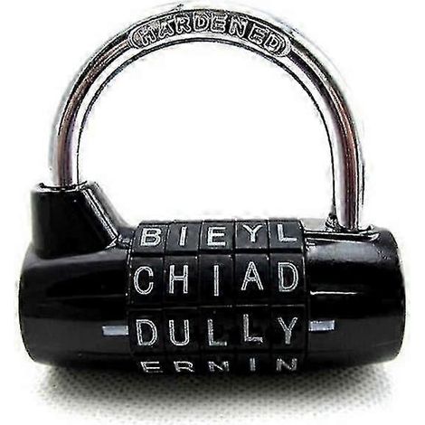 Cadenas à combinaison à 5 chiffres noir (1/5)