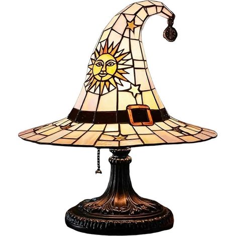 Lampe de table porte-chapeaux pour Halloween, lampe d'appoint USB en résine pour tables de fête, entrées et usage domestique, multicolore (1/5)