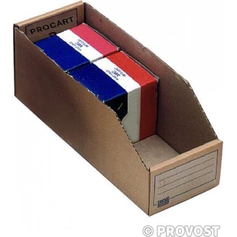 PROVOST - Bac en carton pliable Procart - 300 x 160 x 115 mm, lot de 50