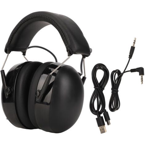 Casque de protection auditive Bluetooth 5.0 – Réduction sonore – Matériaux TPU et ABS – 40 heures d'autonomie – Pour jardinage et tonte