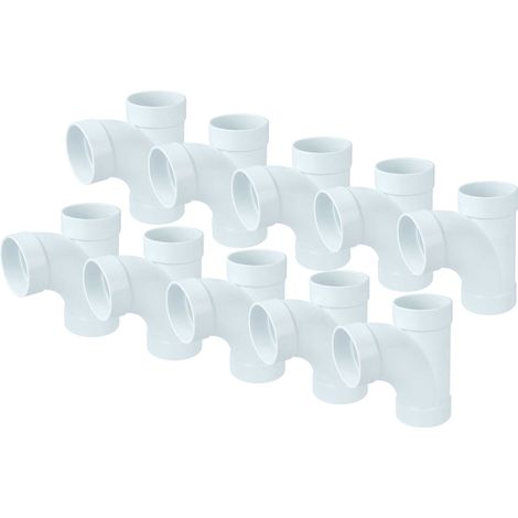 vhbw 10x diramazione a T interno/interno/interno, diametro 50,8mm - per impianto di aspirazione centralizzato