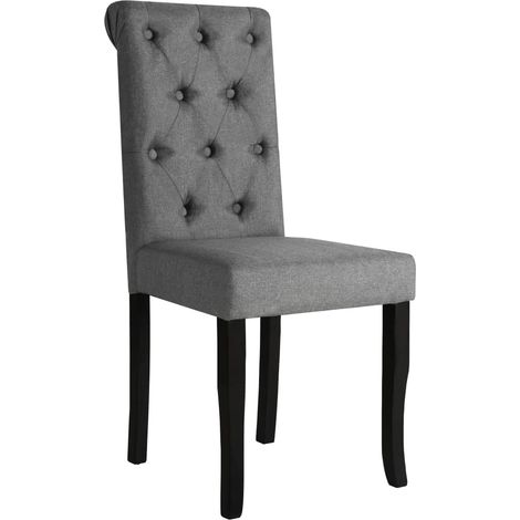 Maison Exclusive - Sillas de comedor 6 unidades tela gris oscuro
