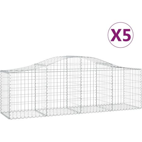 Maison Exclusive - Gabionen mit Hochbogen 5 Stk. 200x50x60/80 cm