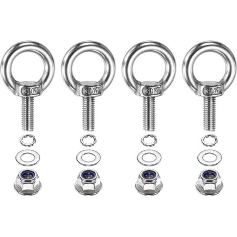4 Pcs M8 x 20mm Boulon À Oeil À Épaulement 304 Acier Inoxydable (1/5)