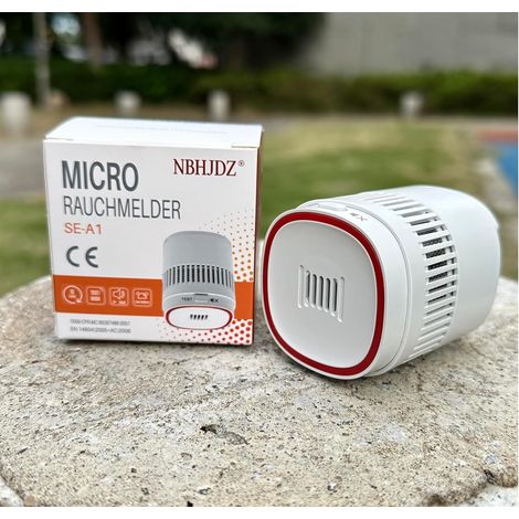 SE-A1 Mini détecteur de fumée, alarme incendie, durée de vie de la batterie 10 ans, détecteur d'incendie certifié EN14604, détecteur de fumée avec alarme incendie. (1/5)