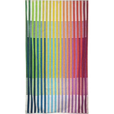 Drap de plage 100x180 cm pur coton collection CIRELLA multicolore (1/5)