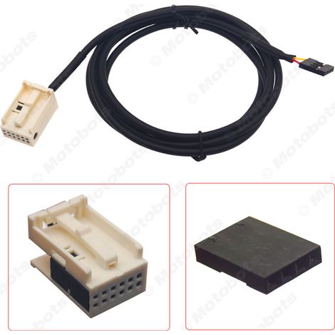 Compatible with BMW E60 E63 E66 E81 E82 E90 car audio 12-pin AUX cable adapter (1/4)