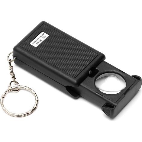 1 x 45-fache Lupe mit Licht, Durchmesser 2,1 cm, Augenlupe mit beleuchtetem LED-Licht, kleine runde Handlupe für ältere Menschen, Studenten, Leselernen