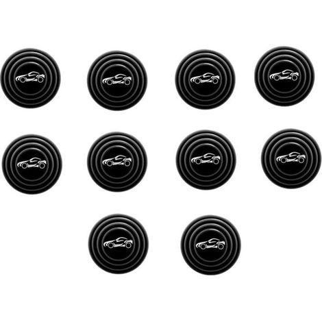 Lot de 10 amortisseurs de chocs en caoutchouc pour portières de voiture, coussins antichoc, joints d'étanchéité, pièces et accessoires automobiles pour éviter les collisions. (1/3)