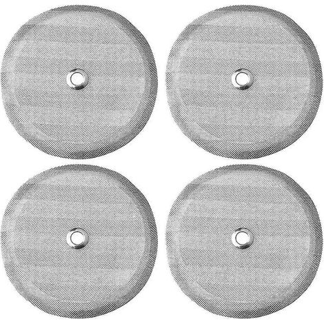 Lot de 4 filtres à café de rechange en acier inoxydable de 10 cm (4 pouces), pour cafetière à piston de 1000 ml ou 8 tasses. (1/5)