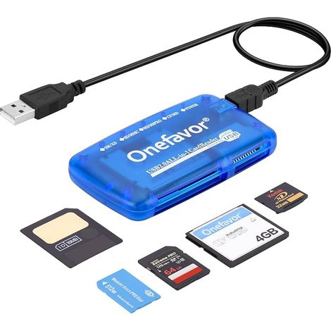 SmartMedia All-in-One USB Universal Multi-Card Slim Hub Kartenleser Lesen Sie Smart Media SD, XD, CF, MMC, MS Pro Duo (Kartenleser) (1/5)