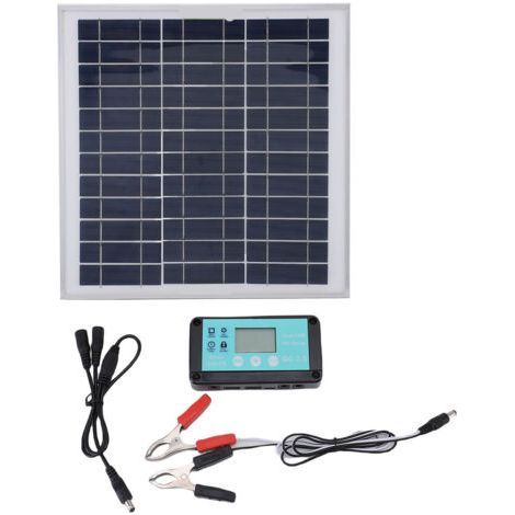 Panneau Solaire Carré 100W Kit Chargeur Contrôleur pour Camping-car Caravane (1/5)