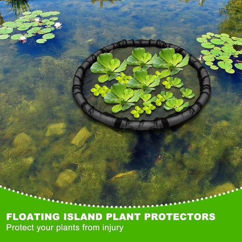 Protection flottante pour plantes aquatiques 4545cm, filet barrière anti-poissons et insectes pour bassin et jardin, housse de végétaux aquatiques à maillage fin (1/3)