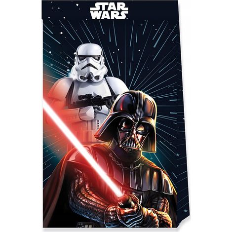Sacchetti regalo di carta a tema Star Wars Jedi, confezione da 4 pezzi.