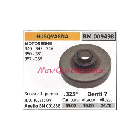 HUSQVARNA Kettensägenmotor Ritzel 340 345 346 350 351 .325' Zähne 7 009498