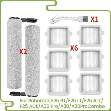Für Roborock F25 RT/F25 LT/F25 ALT/F25 ACE/A30 Pro/A30/A30ProCombo: HEPA-Filter und Bürstenwalzen für Staubsauger